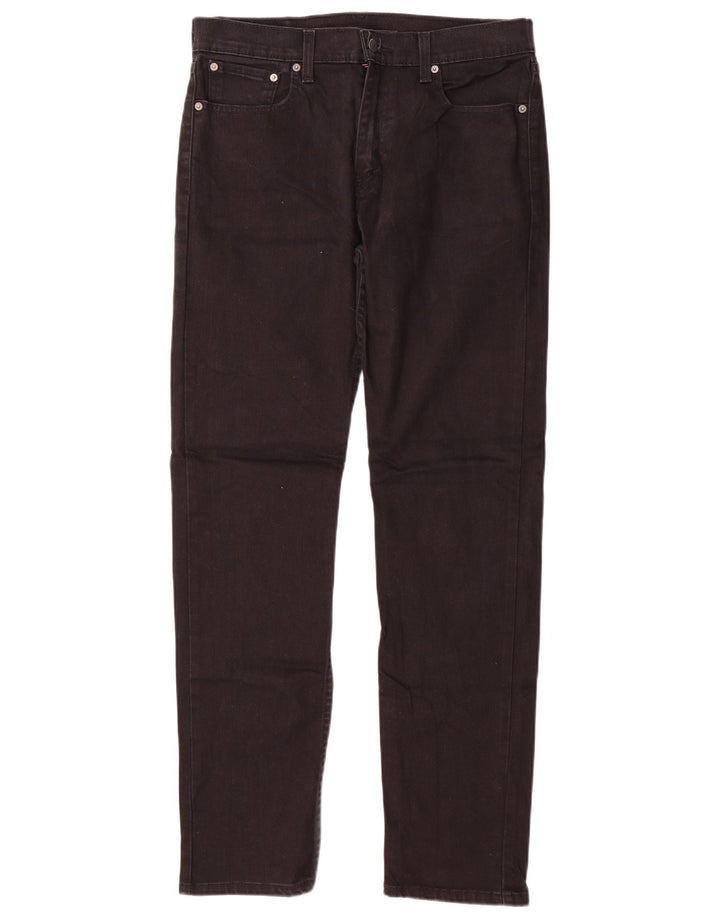 Levi's Mens 502 Tapered Jeans W33 L34 Black Cotton