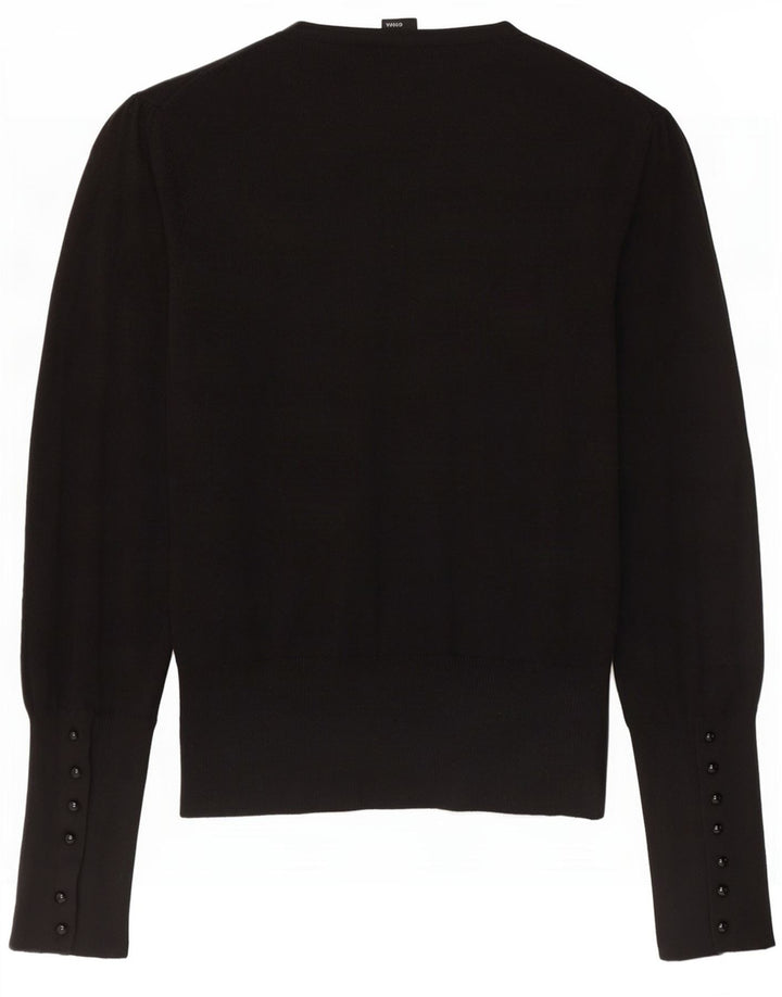 Oasis Dame Cardigan Sweater UK 14 Medium Sort Bomuld