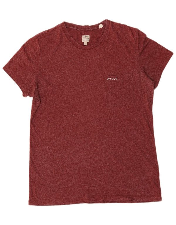Jack Wills T-Shirt Homme Haut Large Bordeaux Moucheté Polyester