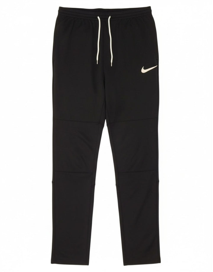 NIKE Mens Dri Fit Tracksuit Trousers Small  Black Polyester