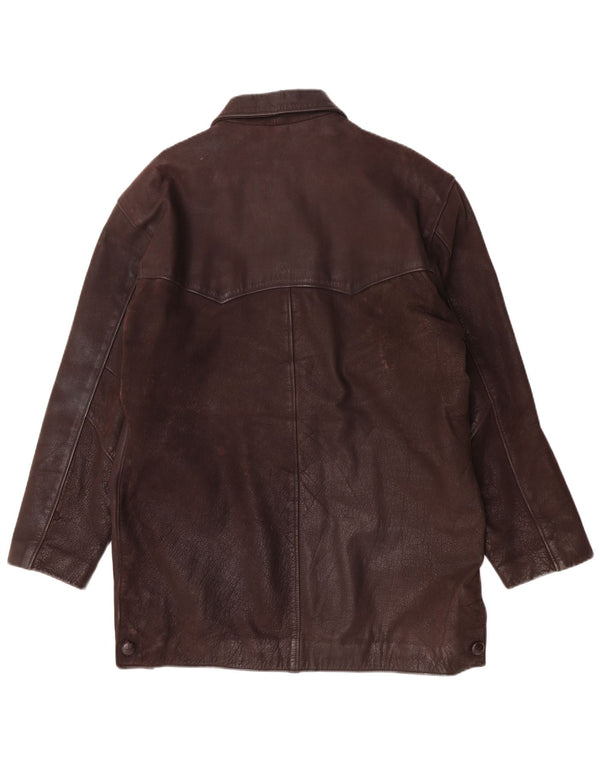 Vintage Mens Leather Jacket UK 38 Medium Brown Leather