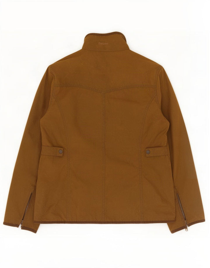 Barbour Womens Waxed Cotton Jacket UK 14 Large Brown