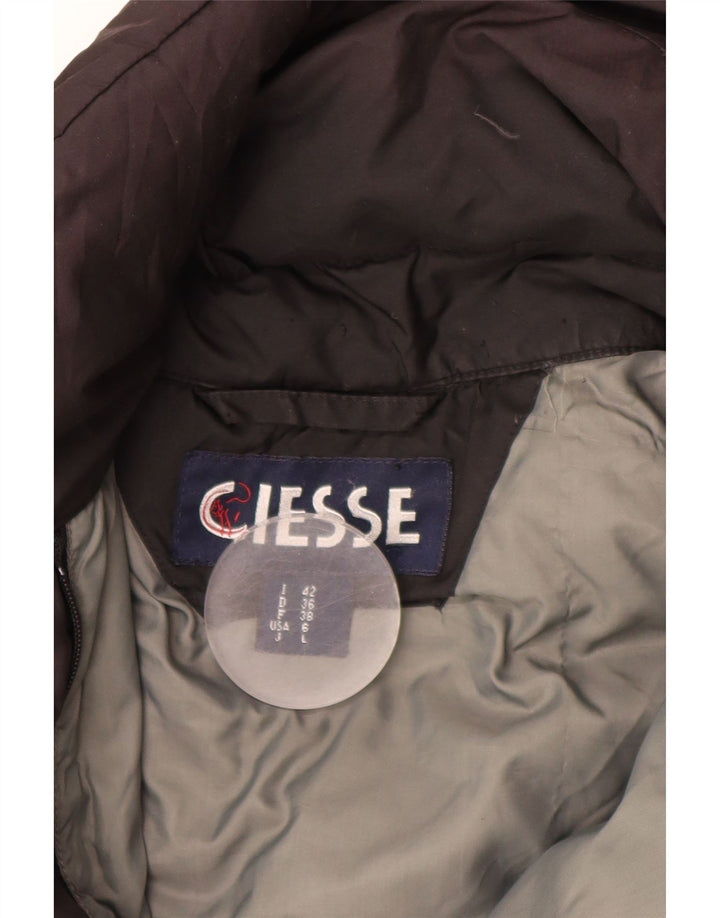 CIESSE PIUMINI Polstret frakke med hætte til kvinder IT 42 Medium Black Polyester