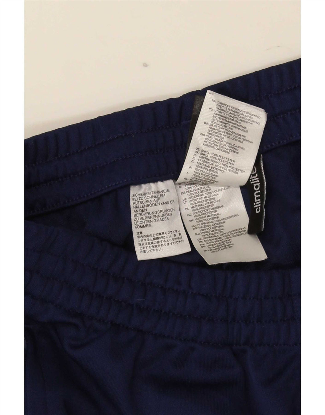 Adidas Mens Climalite Chándal Pantalones Pequeños Azul Marino Poliéster
