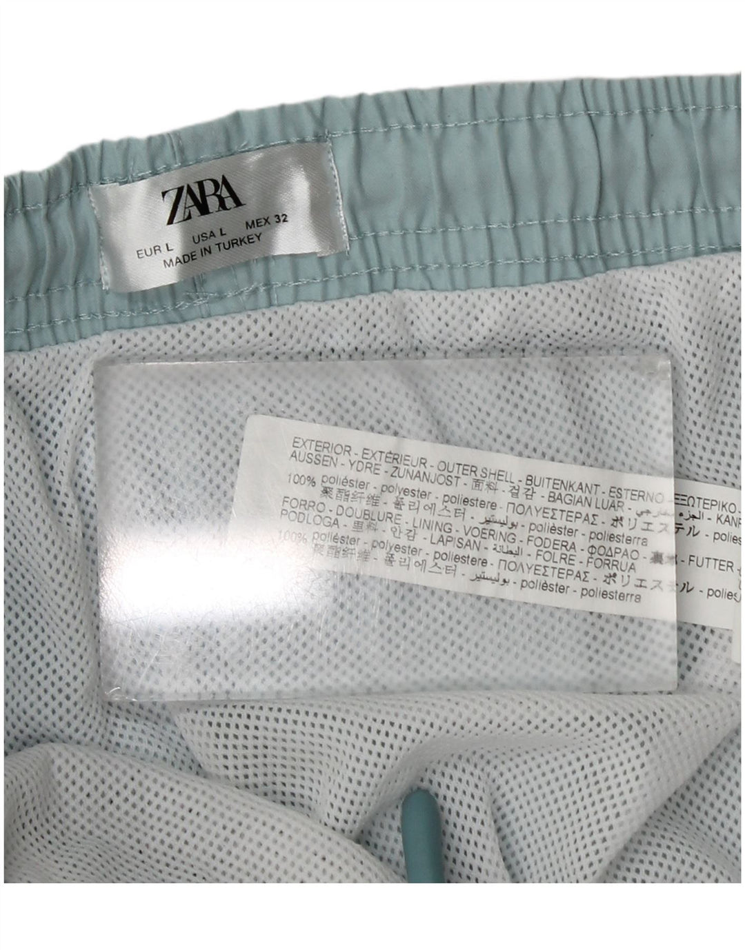 Zara Badeshorts til mænd store blå polyester