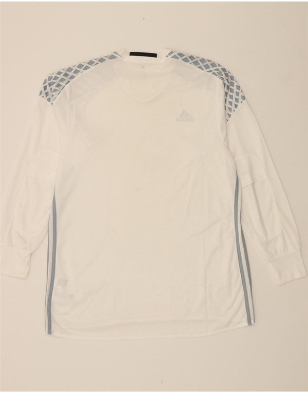 ADIDAS Adizero Graphic Top da uomo manica lunga XL poliestere bianco
