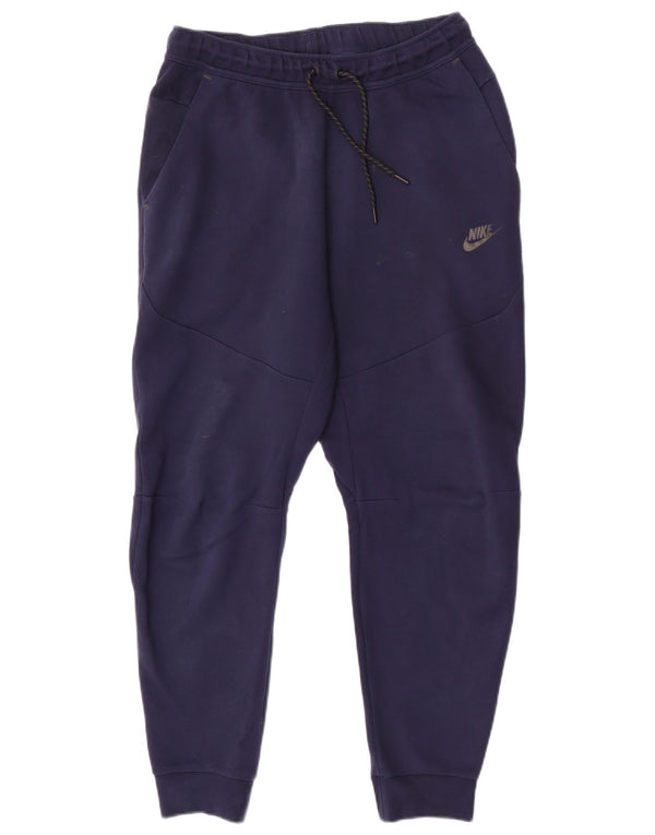 Nike Mens Tracksuit Trousers Joggers Medium Navy Blue Cotton