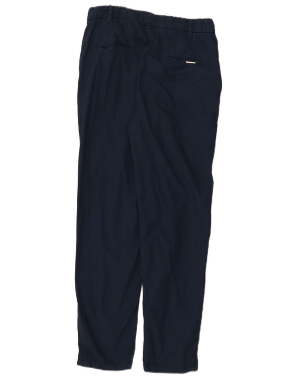 Guess Calça Chino Feminina Cintura Alta Cônica W26 L26 Azul Marinho