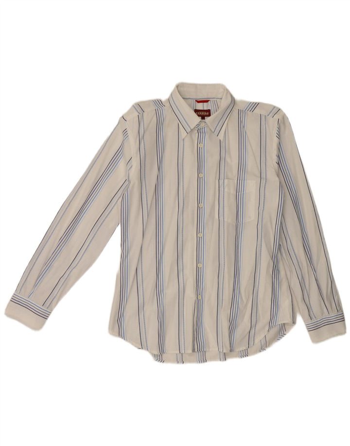 Carrera Chemise Medium White Rayé Coton Homme