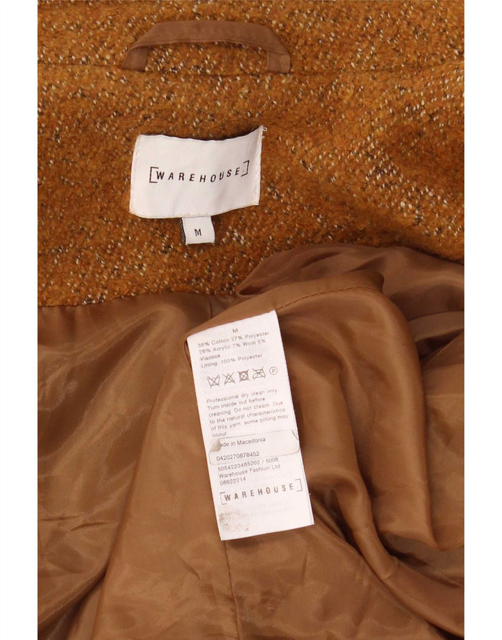 Abrigo de doble botonadura para mujer de Warehouse UK 44 Algodón beige medio