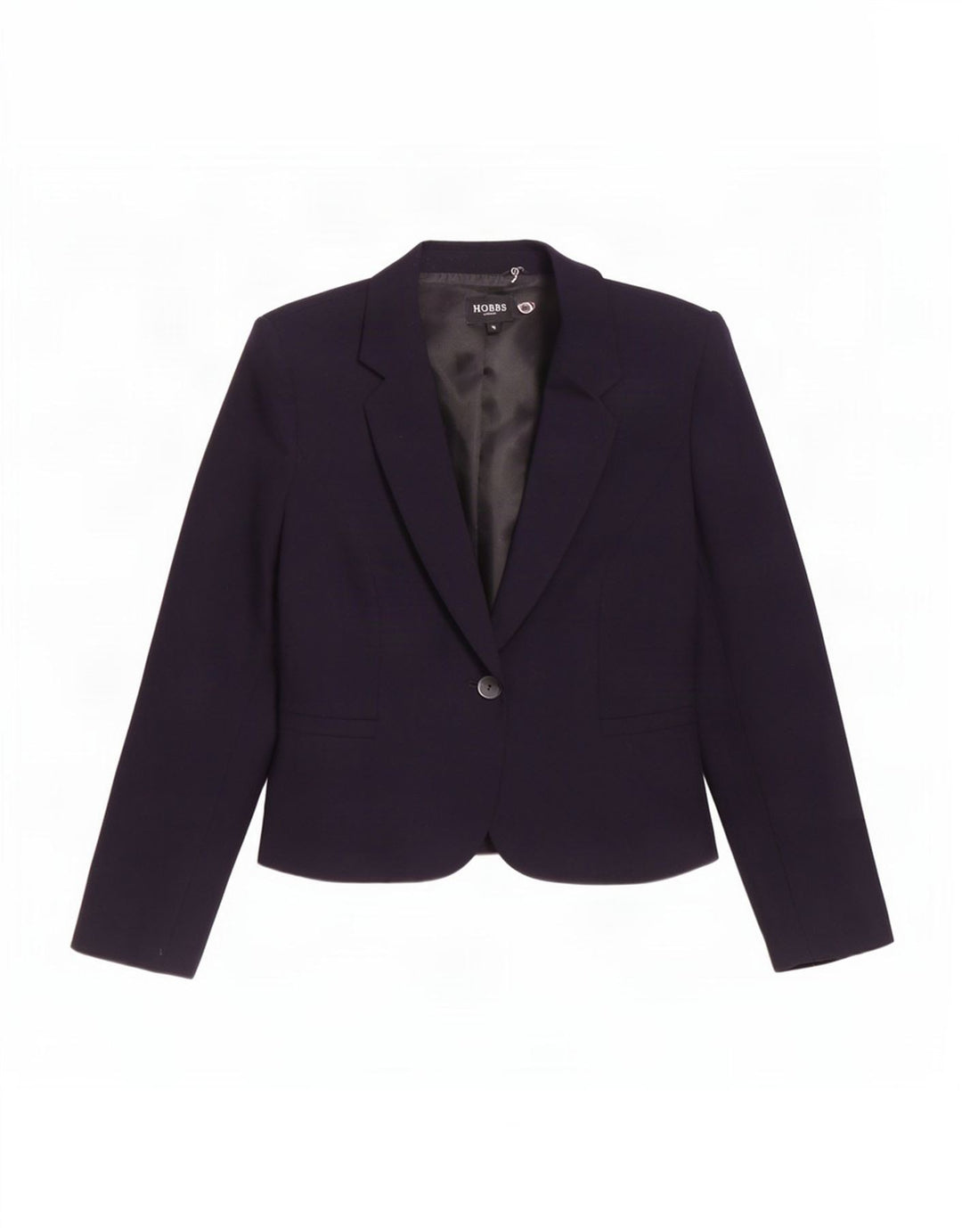Giacca blazer da donna a 1 bottone Hobbs UK 12 media lana blu navy