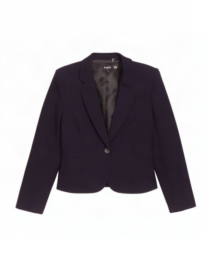 Giacca blazer da donna a 1 bottone Hobbs UK 12 media lana blu navy