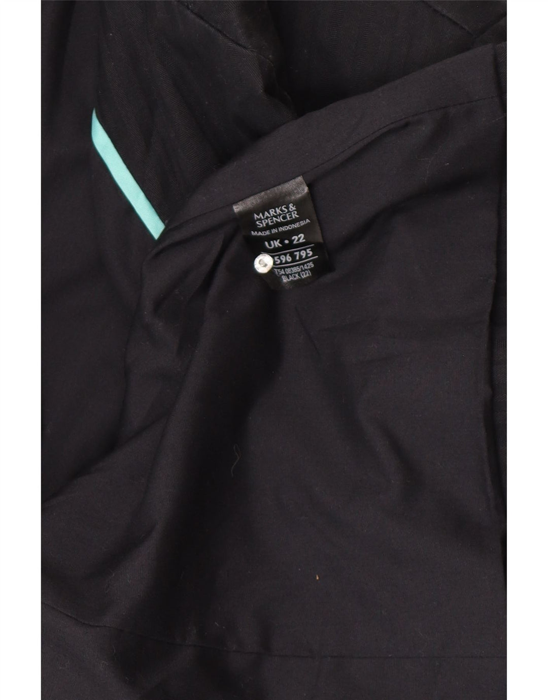 Marks & Spencer Herren-Blazer mit 2 Knöpfen, UK 22 3XL, schwarze Baumwolle