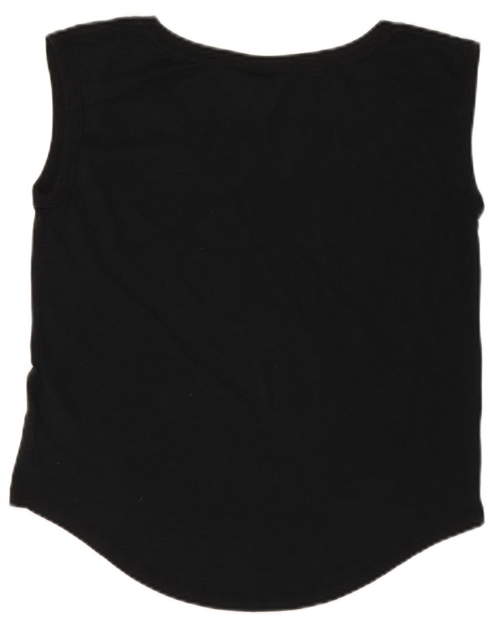 Top cu vestă grafică Nike pentru femei UK 14 Poliester mediu negru