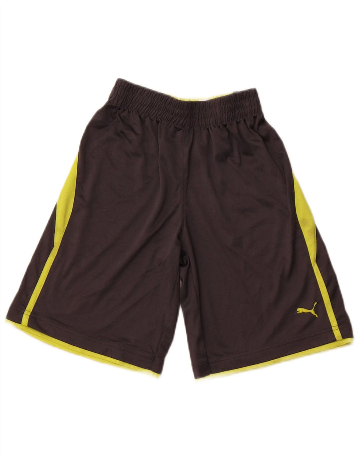 PUMA Boys Sport Shorts 7-8 Years Small  Grey Colourblock Polyester