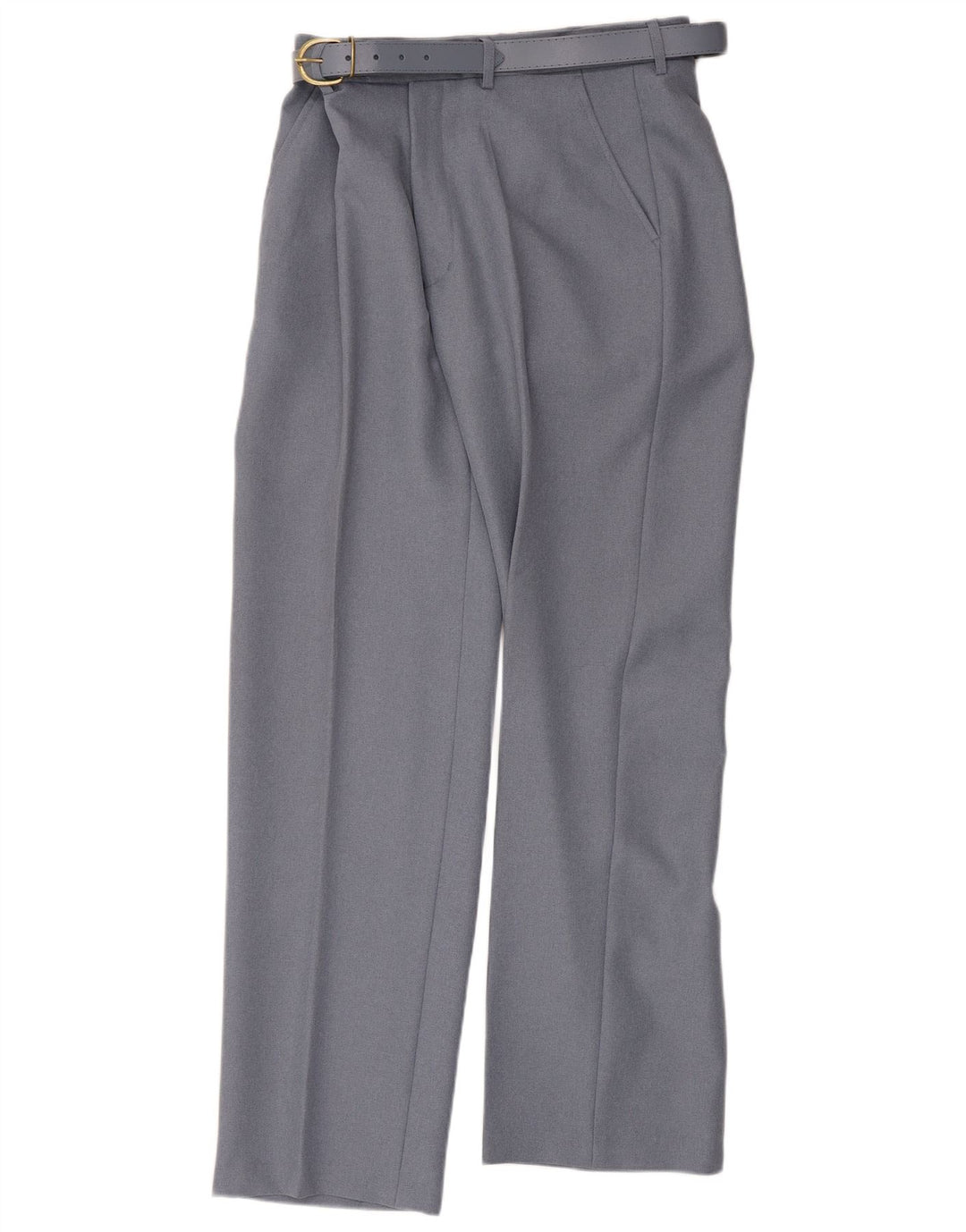 Pantaloni drepți vintage pentru femei L34 L30 Poliester gri