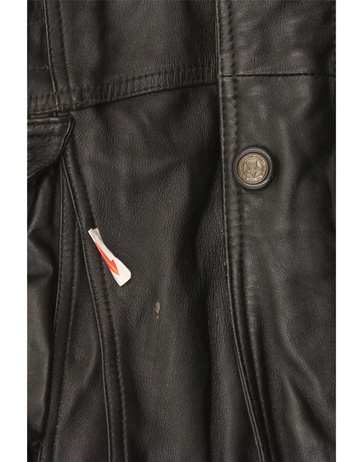Shelter Bay Herre læderfrakke UK 42 XL Sort