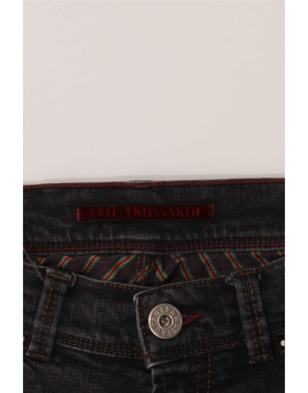 Trussardi Mens Straight Jeans W29 L32 Grey Cotton