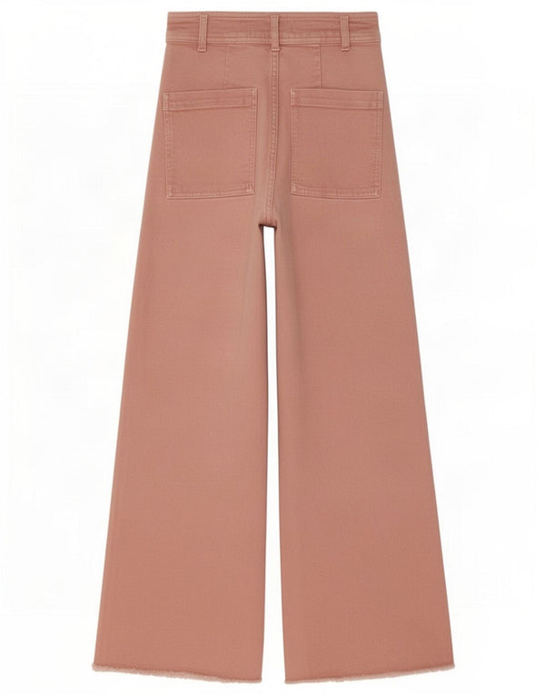 Zara Womens Wide Leg Jeans EU 34 2XS W24 L28 Pink