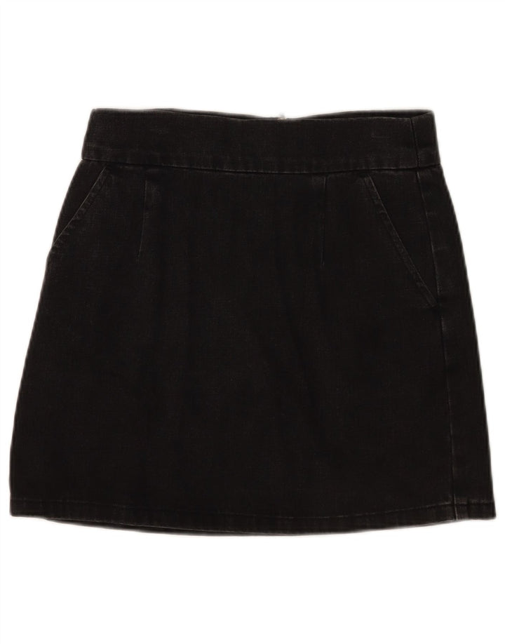 Mini gonna di jeans da donna Topshop W28 cotone nero medio