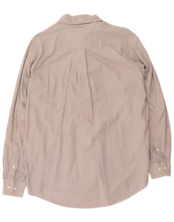 Camicia da uomo Tommy Hilfiger in cotone grigio medio