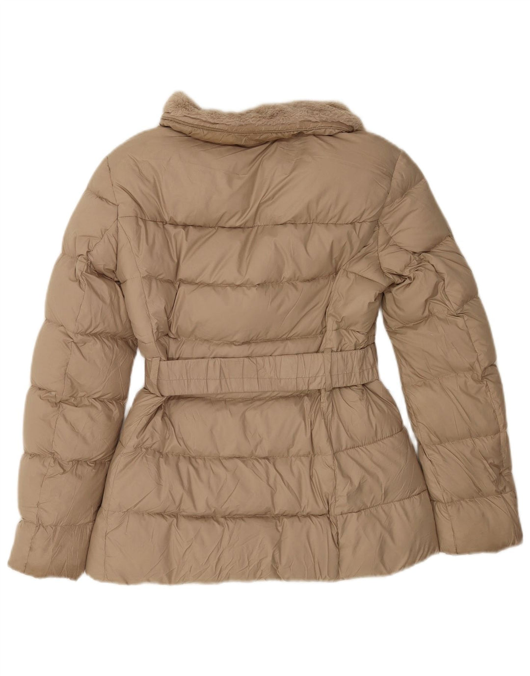 Zara Dame Polstret Jakke UK 6 XS Beige Polyester