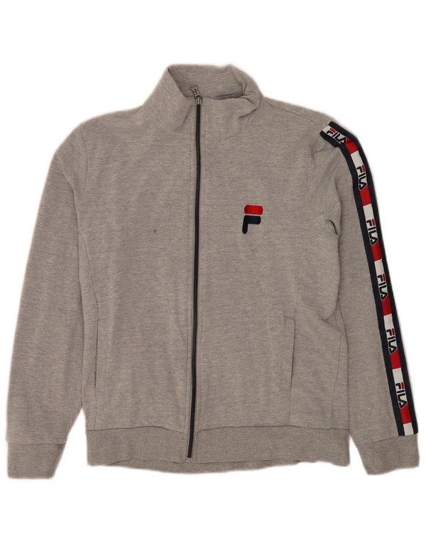 Fila Grafisk træningsdragt topjakke til kvinder UK 12 Medium Grey Colourblock