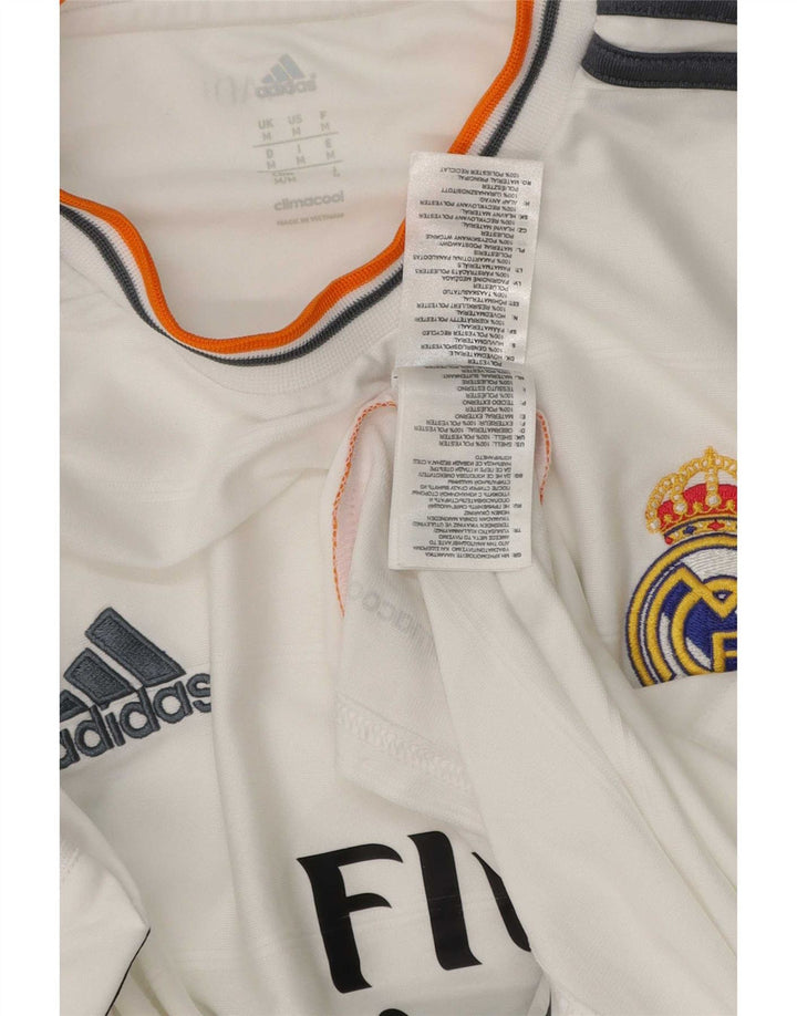 Camiseta Adidas Masculina Real Madrid Graphic Top Médio Branco Poliéster