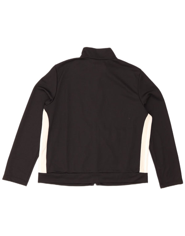 Adidas Damen Trainingsanzug Top Jacke UK 24/26 2XL Schwarz Colourblock Polyester