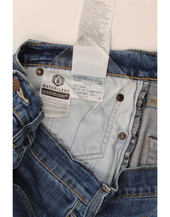Levi's Womens 511 Slim Jeans W33 L34 Blue Cotton