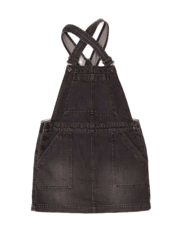 Gonna di jeans salopette da donna Jack Wills UK 12 media W32 cotone grigio