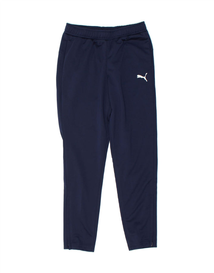 PUMA Boys Tracksuit Trousers 9-10 Years Navy Blue Polyester | Vintage Puma | Thrift | Second-Hand Puma | Used Clothing | Messina Hembry 