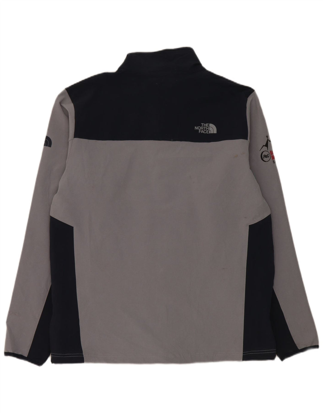 The North Face Mens Tracksuit Top Jacket Large Grey Colourblock Polyester