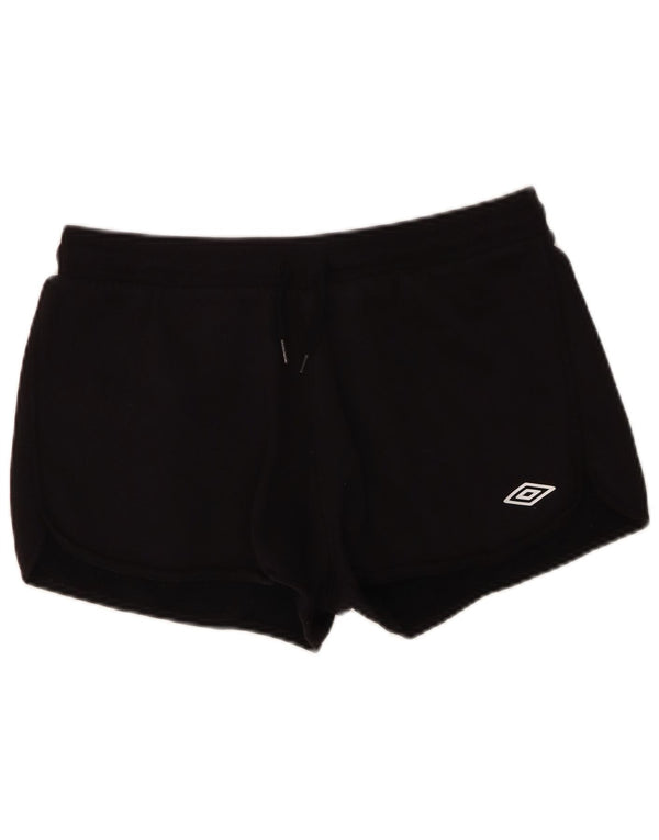 Umbro Womens Sport Shorts UK 14 Medium Black Cotton