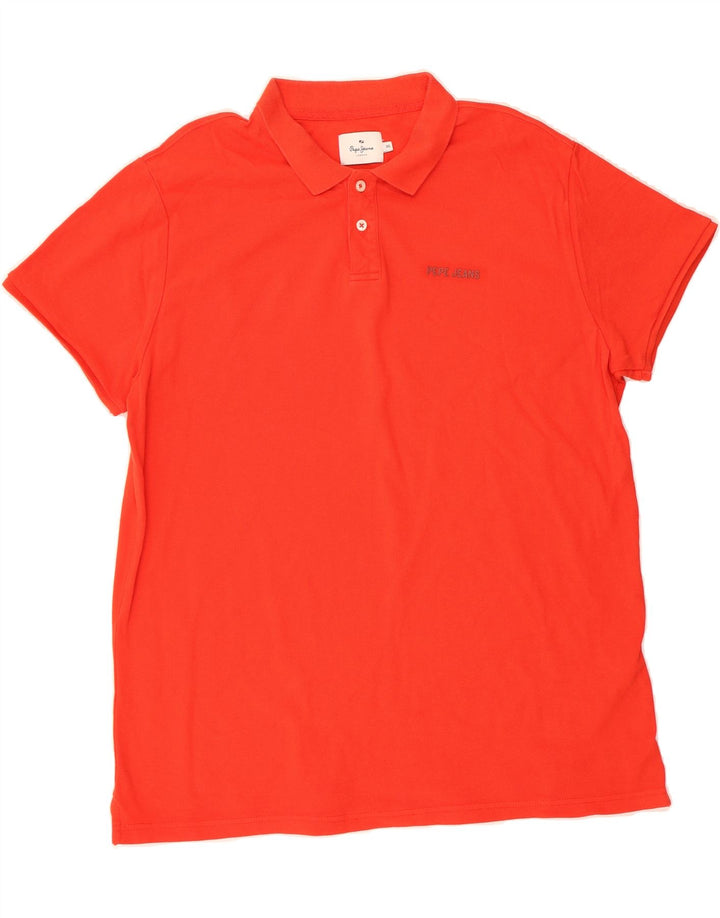 PEPE JEANS Mens Polo Shirt 2XL Red Cotton Vintage PEPE Jeans and Second-Hand PEPE Jeans from Messina Hembry 