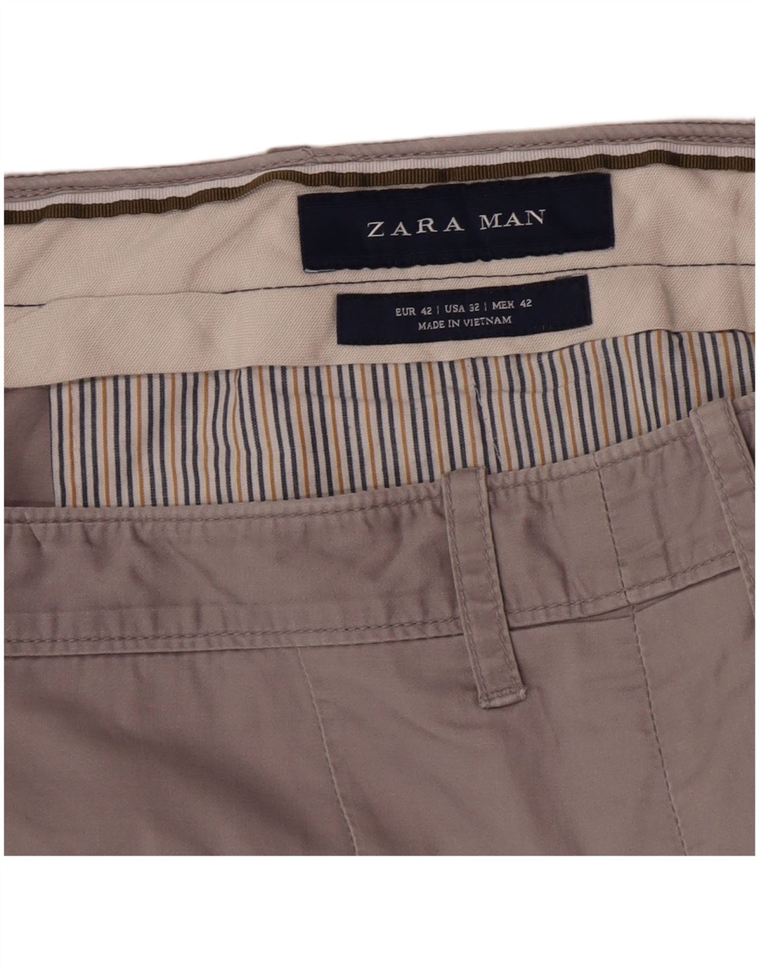 Zara Mens Pegged Chino Shorts EU 42 Large W32  Grey