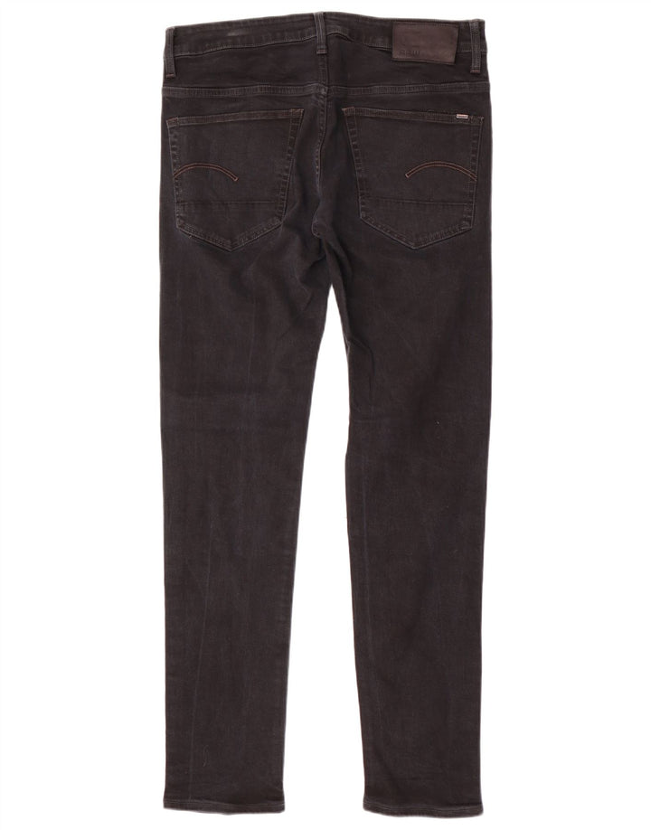G-Star Mens 3301 Slim Jeans W34 L34 Black Cotton