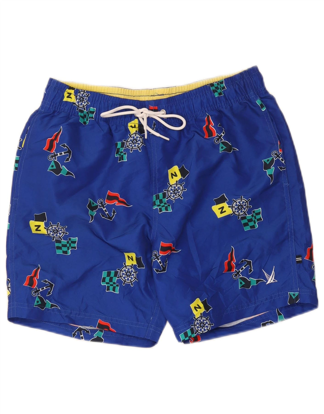 Pantaloncini da bagno grafici da uomo Nautica piccoli in poliestere blu