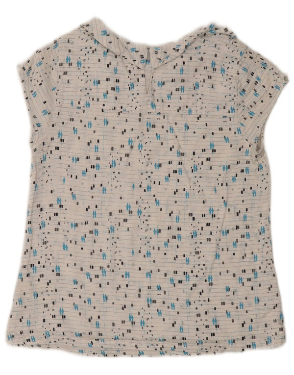 White Stuff Womens Blouse Top UK 8 Small Geometric Cotton