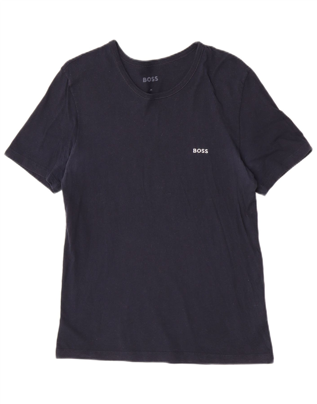 Hugo Boss Mens T-Shirt Top Medium Navy Blue Cotton