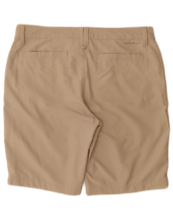Eddie Bauer Womens Casual Shorts US 10 Large W32  Beige Polyester