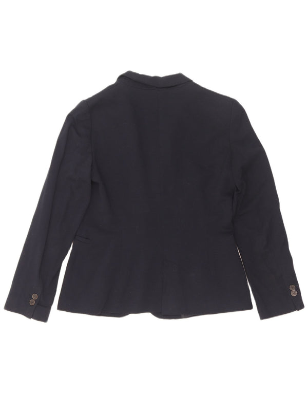 Blazer pentru femei Zara cu 1 nasture UK 12 Medium Bleumarin