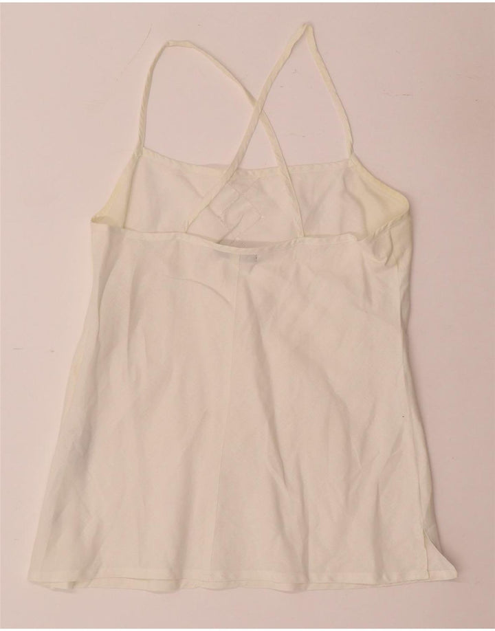 Canottiera da donna Sara Glenzer IT 46 grande lino bianco