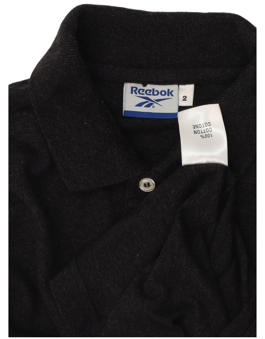 Мужская рубашка-поло REEBOK среднего серого цвета, хлопок
