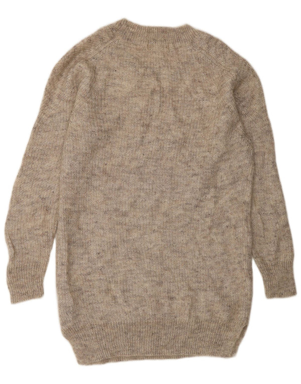 Marks & Spencer Womens Autograph Long Sleeve Jumper Dress UK 10 Small Grey