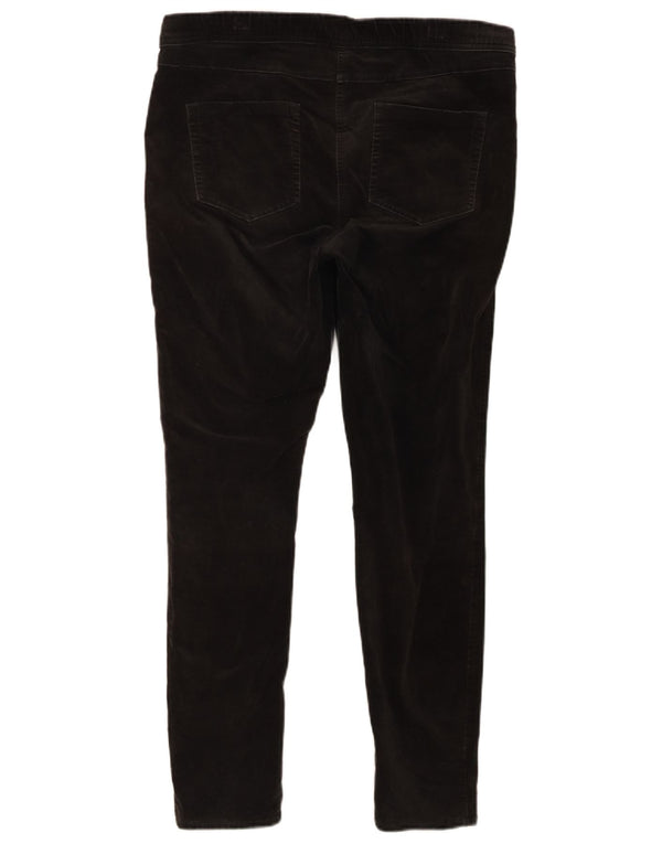 White Stuff Dame Velvet Skinny Casual Trousers UK 16 Large W36 L29 Black