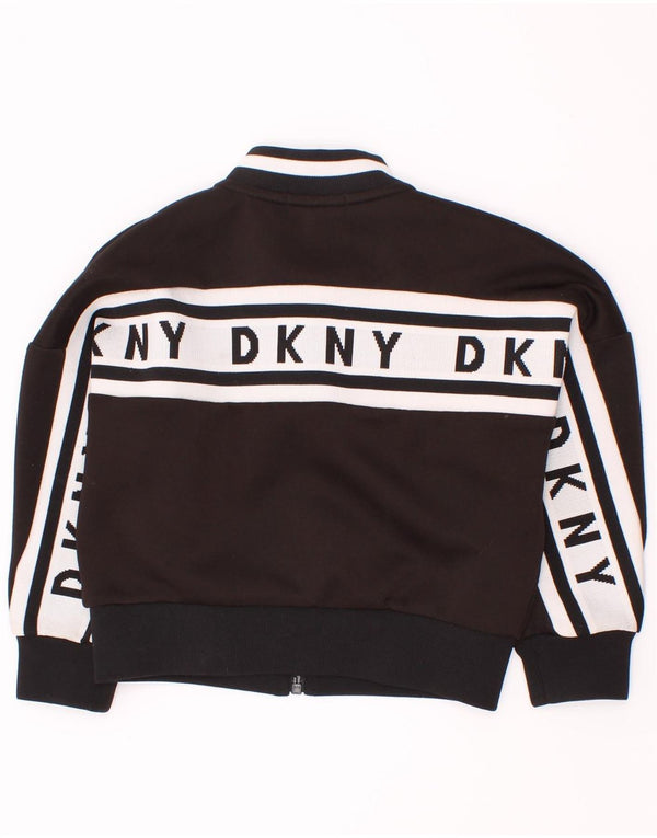 Dkny Veste de survêtement graphique pour fille 3-4 ans Noir Colourblock