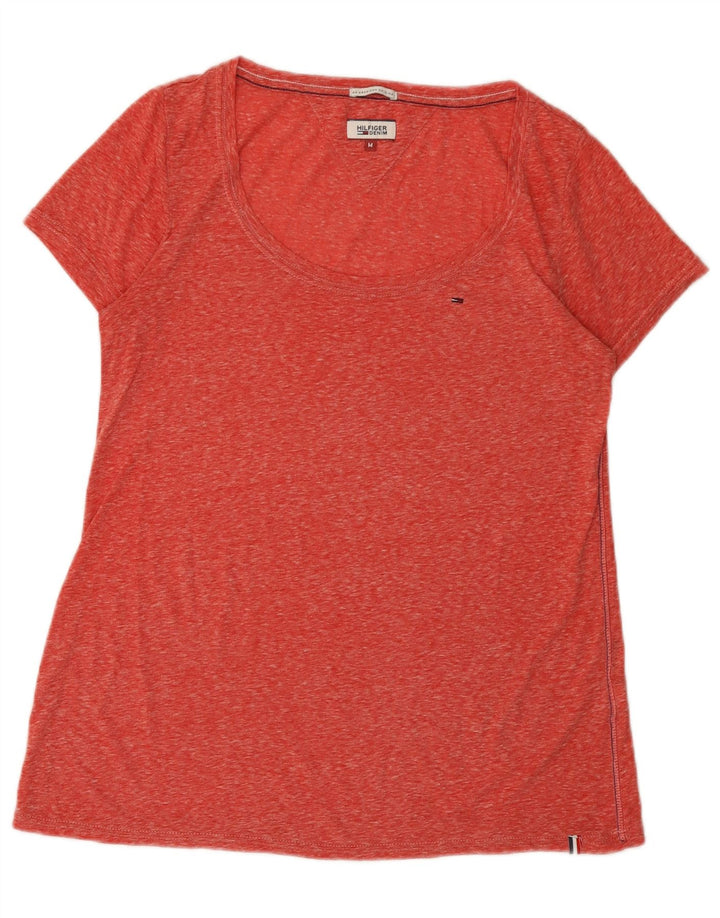 Tommy Hilfiger Womens T-Shirt Top UK 14 Medium Red Flecked