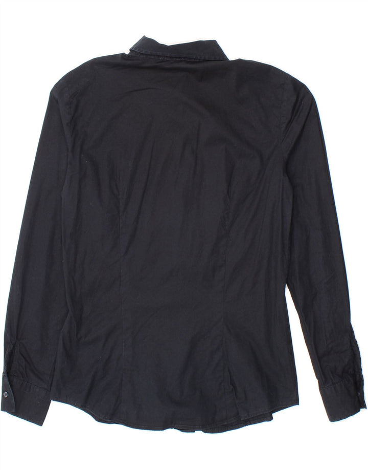 GEOX Womens Shirt UK 10 Small Navy Blue Cotton Vintage Geox and Second-Hand Geox from Messina Hembry 