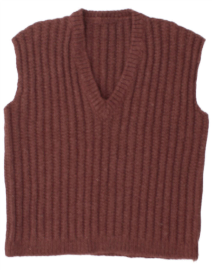 Vintage Herren Weste Tank Top Groß Braun